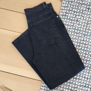 DL1961 Hepburn Wide Leg Black Denim Jeans